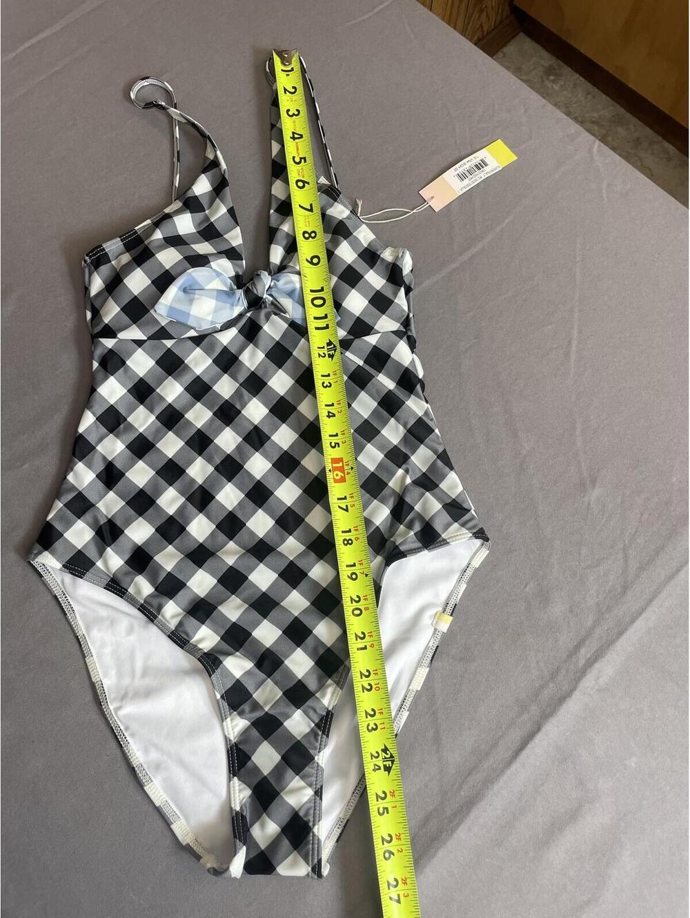 Summersalt The Jetsetter One-Piece Swimsuit NWT In Gingham in Sea Urchin Size 2 - Picture 7 of 9